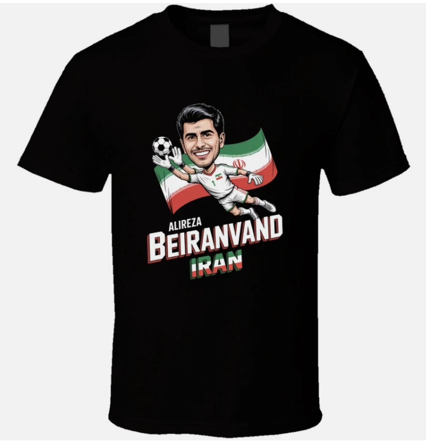 Alireza Beiranvand Iran Gk World Cup Soc T Shirt