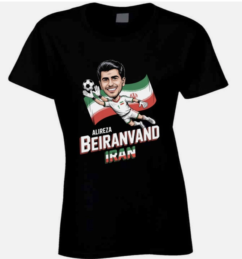 Alireza Beiranvand Iran Gk World Cup Soc T Shirt