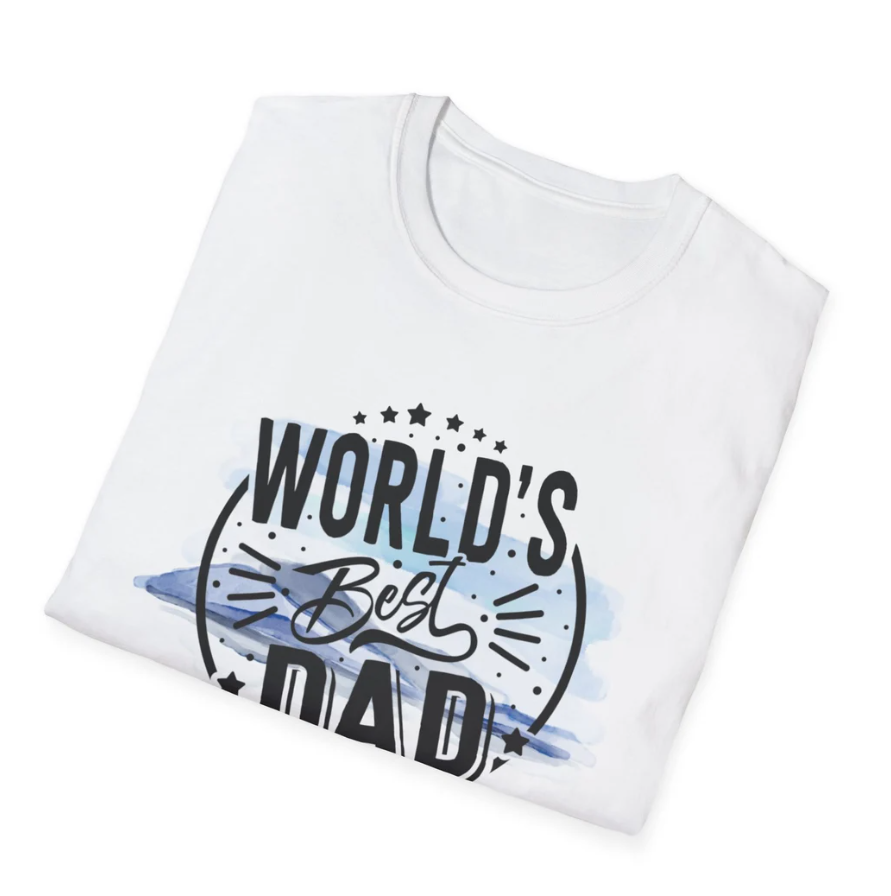Worlds best dad shirt, gifts for dad, Fathers Day gift idea, awesome gift for dad, Unisex Softstyle T-Shirt
