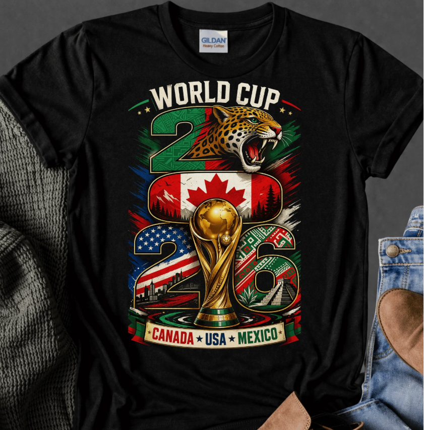 World Cup 2026 Shirt North America Football Fan USA Canada Mexico Gift Tee