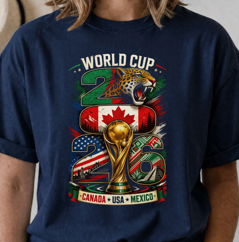 World Cup 2026 Shirt North America Football Fan USA Canada Mexico Gift Tee