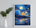 Pikachu Stars Canvas Poster Wall Art Home Decor
