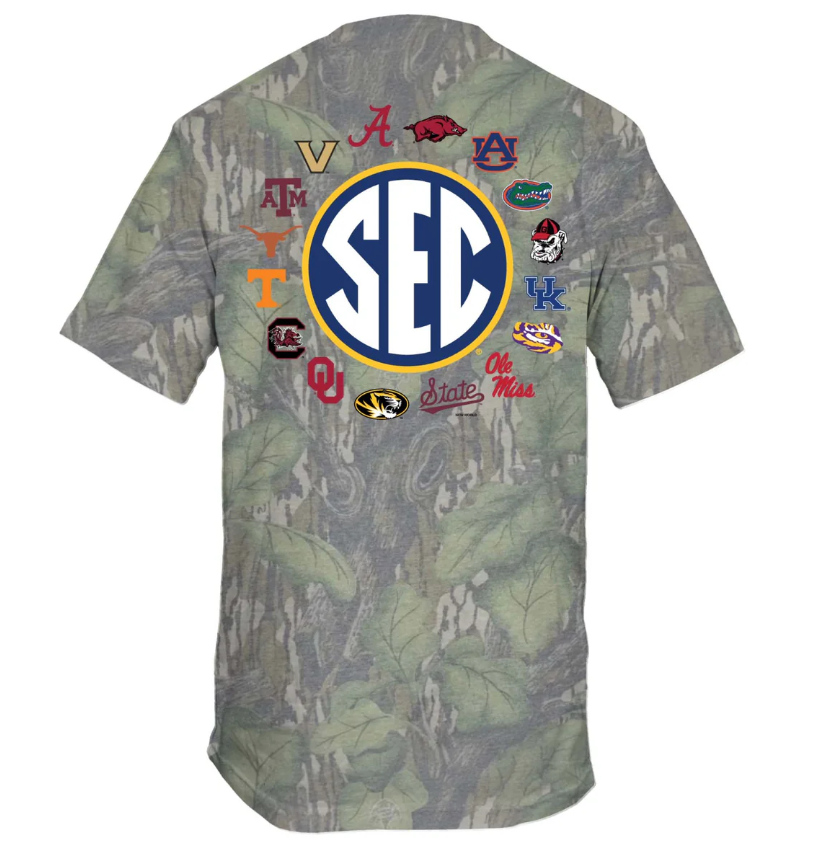 SEC Circle Logos Short Sleeve T-Shirt in Full Foliage