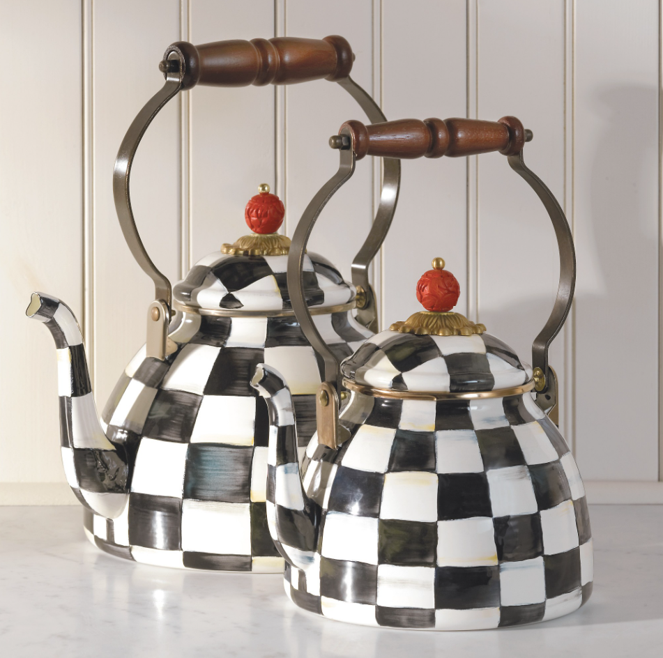 MacKenzie-Childs Courtly Check Tea Kettle - 3-Qt.