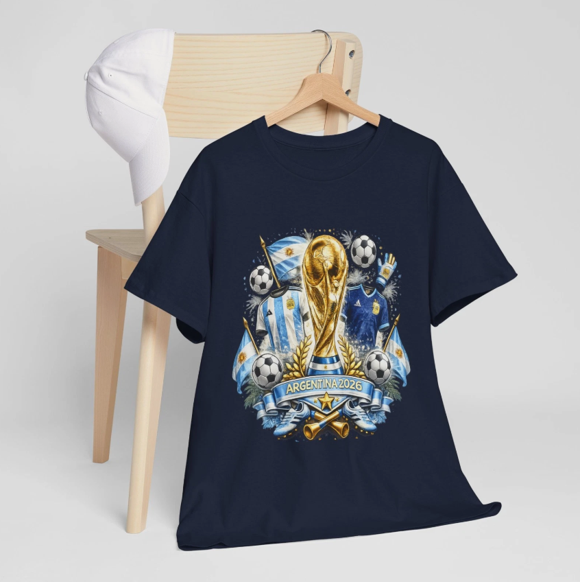 2026 World Cup Fan Tee American Flag Football T-Shirt Argentina football team