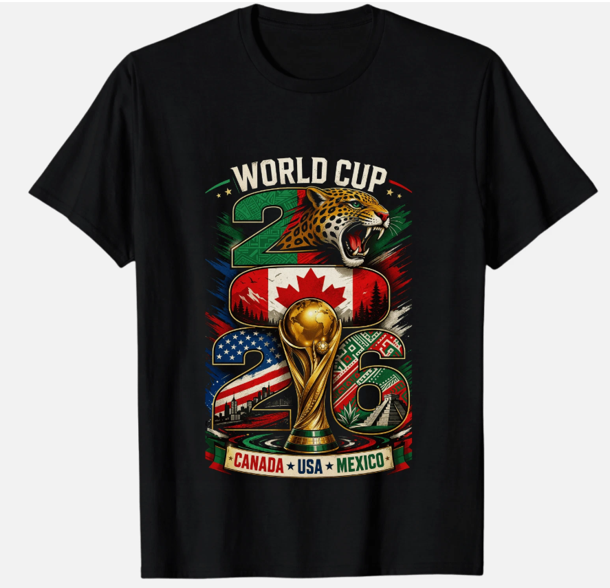 World Cup 2026 Shirt North America Football Fan USA Canada Mexico Gift Tee