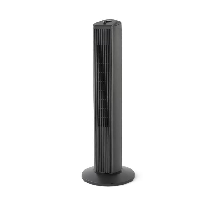 Mainstays 28-Inch Tower Fan with 3-Speed Settings and Oscillation, Black, MSWMT24MBV