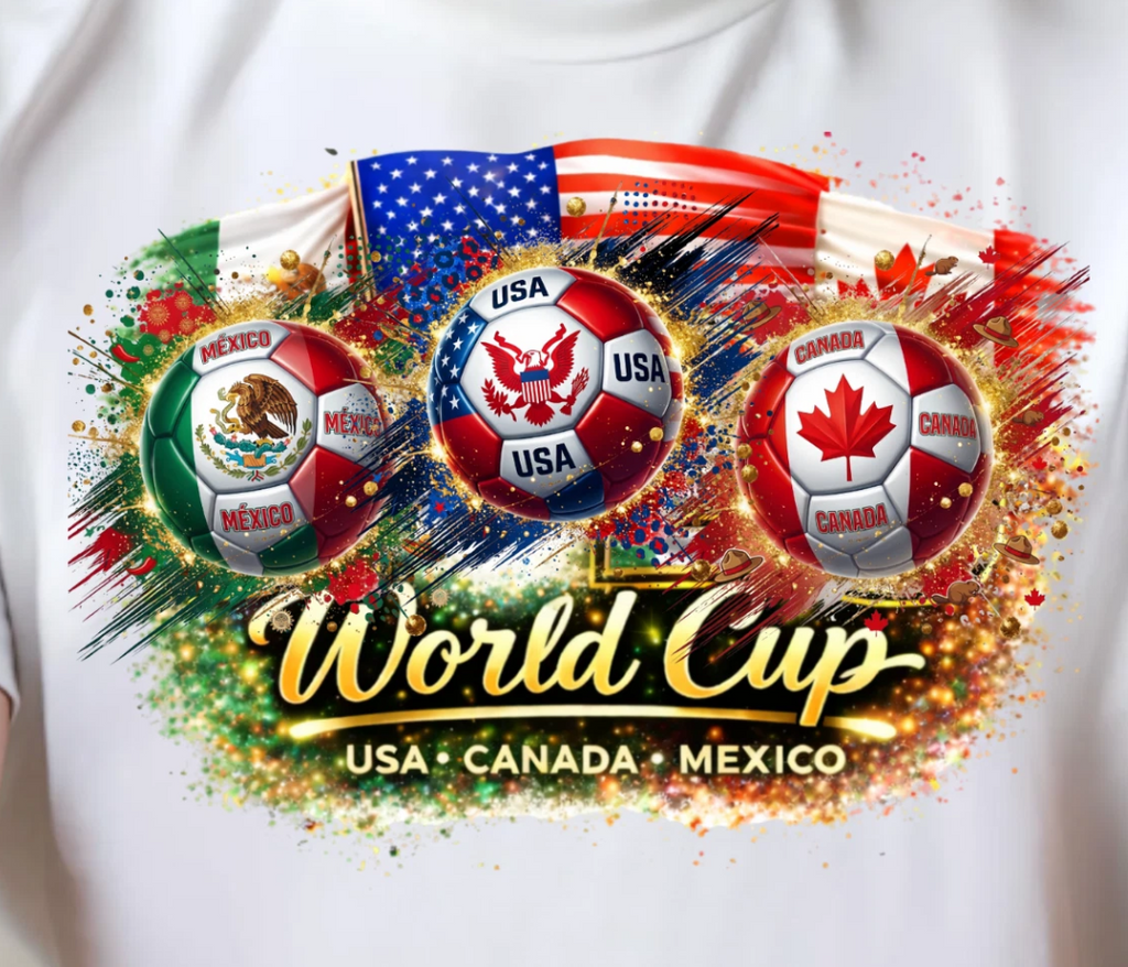 World Cup 2026 USA Canada Mexico Soccer Fan T-Shirt Football Gift Unisex Tee