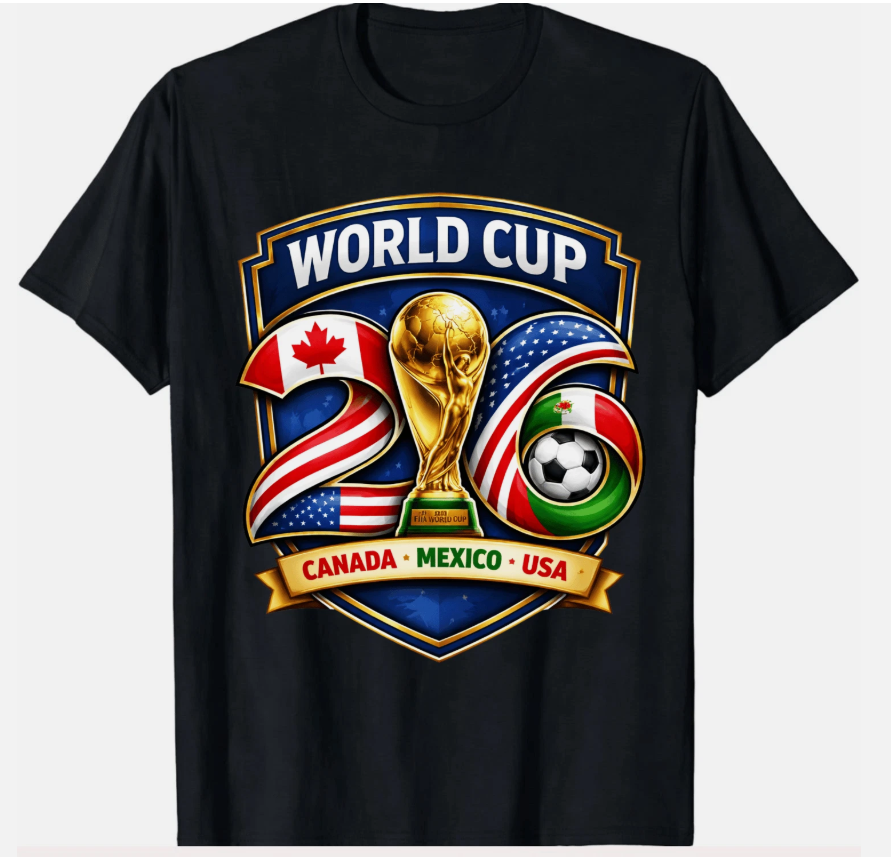 2026 World Cup Shirt USA Canada Mexico Soccer Lovers Graphic Gift Unisex T-shirt