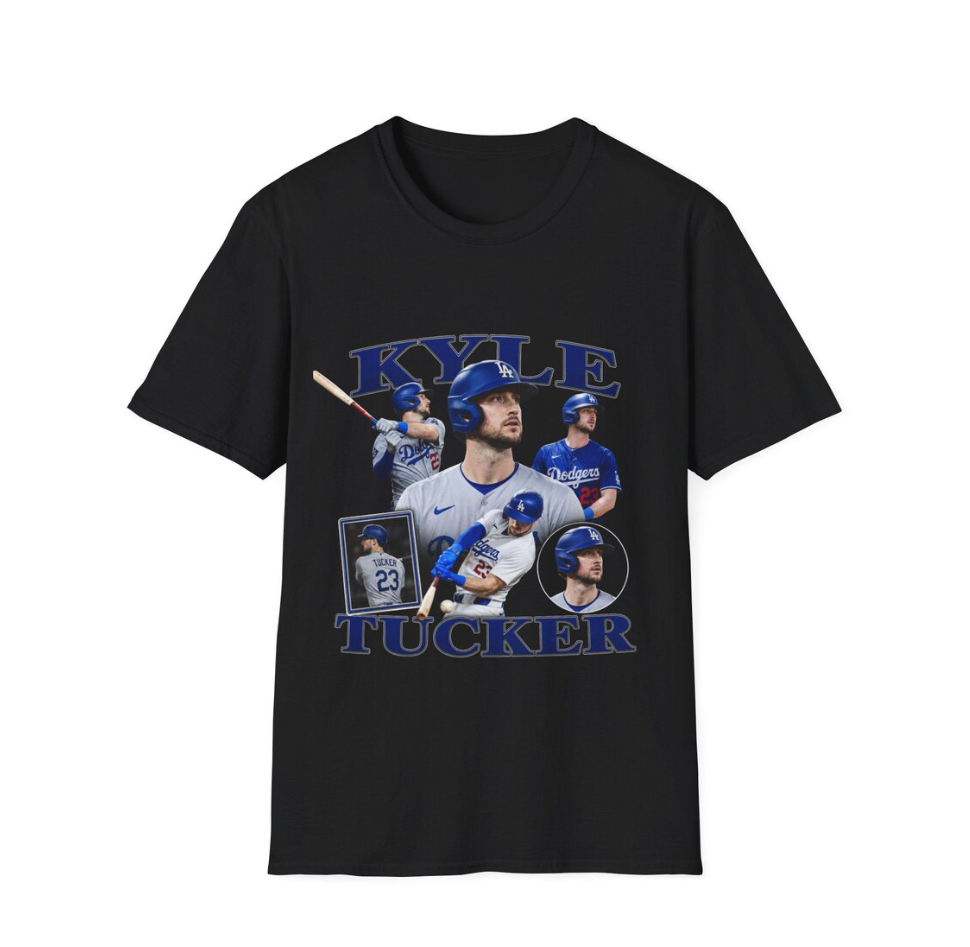 Kyle Tucker Baseball Collage T-Shirt Dodgers Player Fan Tee