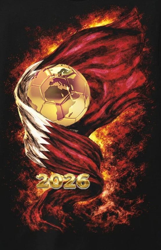 WC 2026 INSPIRED Cool Unisex Black T-Shirt - Qatar