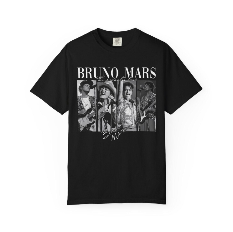 Bruno Mars Shirt, Bruno Mars collage T-shirt, Bruno Mars , Bruno Mars Band Photo T-Shirt