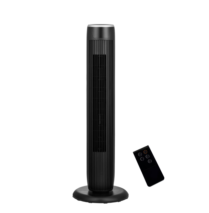 Mainstays 36-Inch Tower Fan with 3-Speed Settings and Oscillation, Remote, Black, MSWMT24JRV