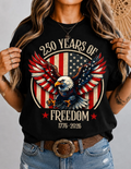 250 Years Of Freedom PNG Eagle American Flag PNG, Patriotic 1776-2026, 4th Of July Sublimation Design