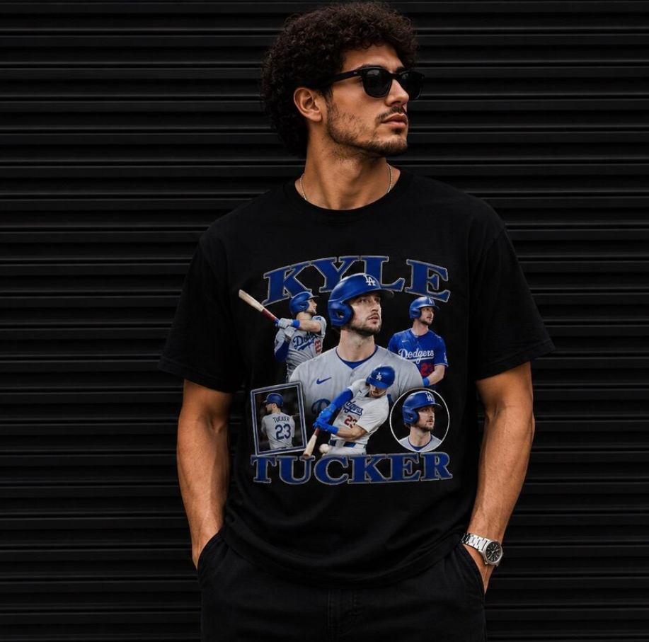 Kyle Tucker Baseball Collage T-Shirt Dodgers Player Fan Tee