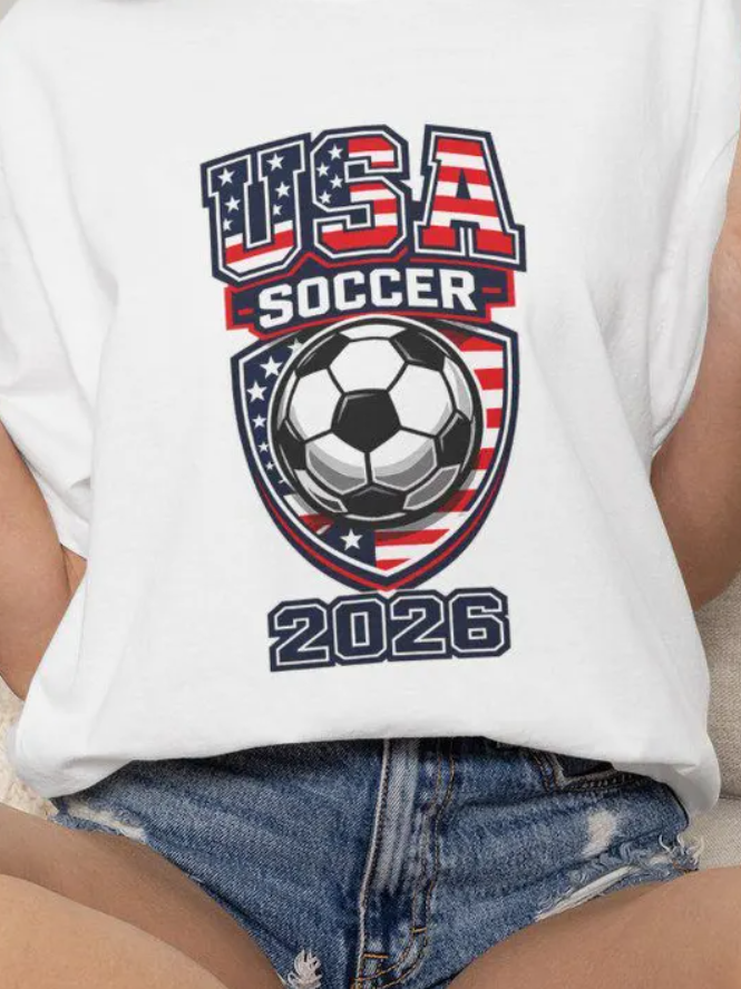World Cup 2026 Soccer Shirt, USA Soccer 2026, World Cup Flag Soccer Ball T-shirt, World Cup Fan Tee
