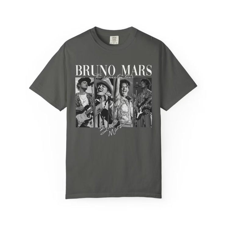 Bruno Mars Shirt, Bruno Mars collage T-shirt, Bruno Mars , Bruno Mars Band Photo T-Shirt