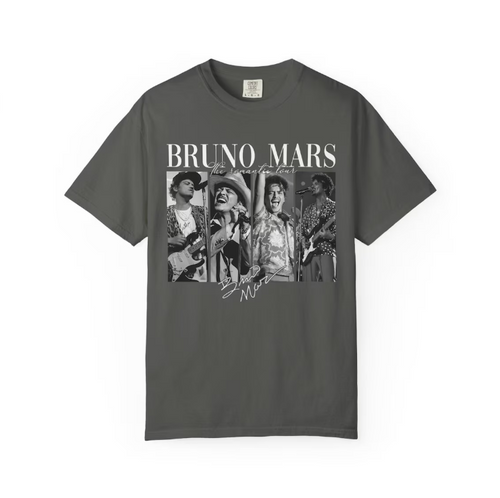 Bruno Mars Shirt, Bruno Mars collage T-shirt, Bruno Mars , Bruno Mars Band Photo T-Shirt