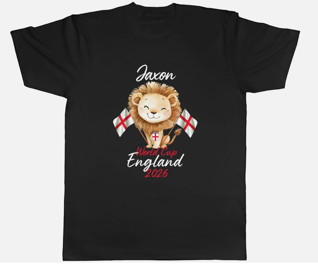 Personalised World Cup England 2026 Football Fan Mens T-Shirt Tee Gift Top