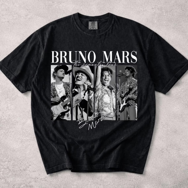 Bruno Mars Shirt, Bruno Mars collage T-shirt, Bruno Mars , Bruno Mars Band Photo T-Shirt