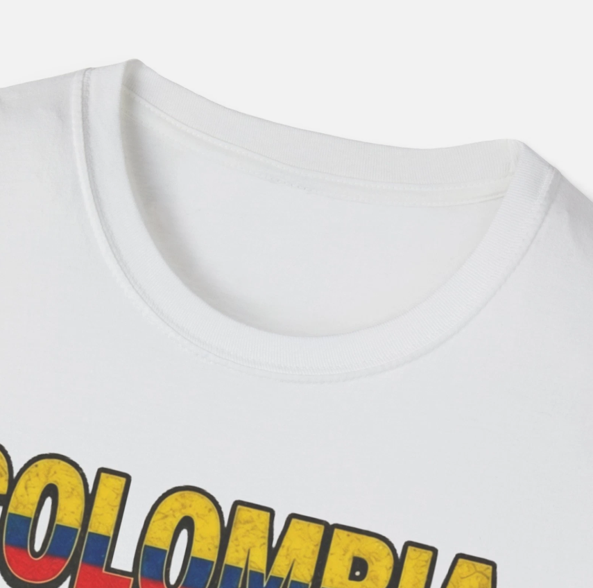 Colombia Flag Futbol Soccer T-Shirt | Nations Heritage Collection | Vintage