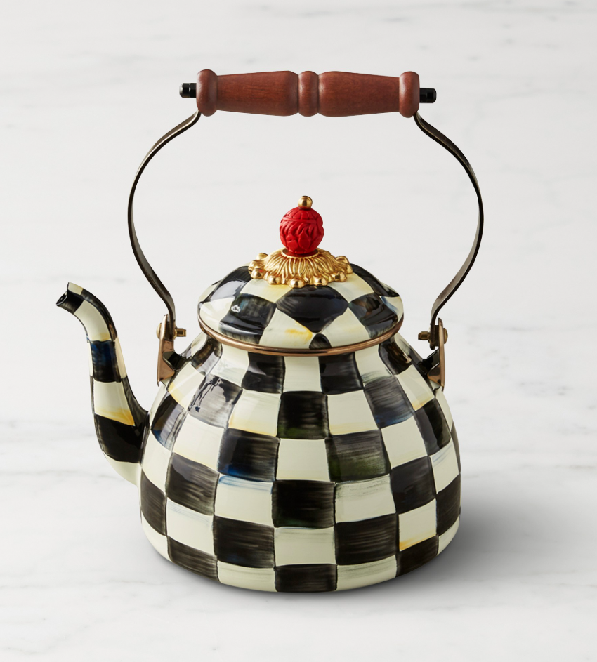 MacKenzie-Childs Courtly Check Tea Kettle - 2-Qt.