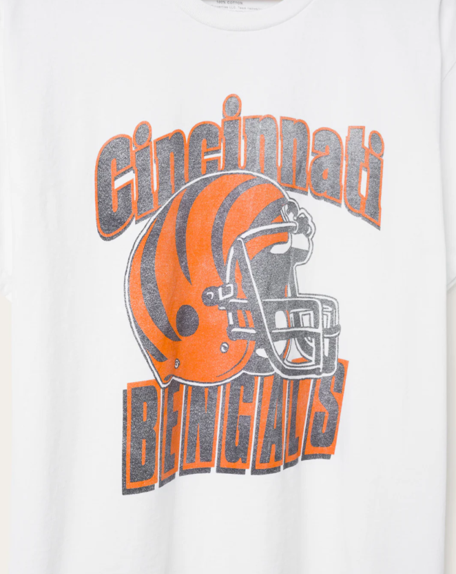 Cincinnati Bengals Throwback Helmet Flea Market Tee
