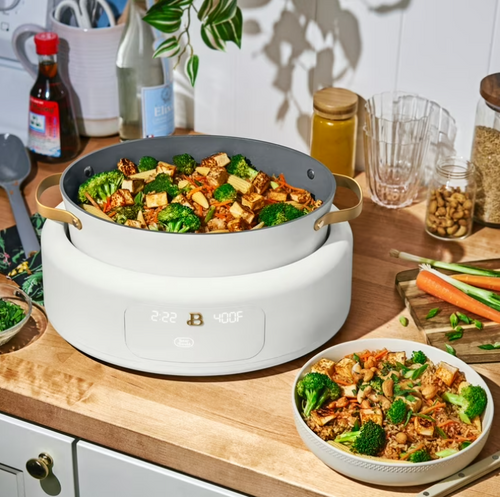 Beautiful 10 in 1, 6 Qt Electric Multi-Cooker, White Icing by Drew Barrymore