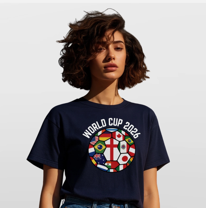 World Cup 2026 Football Shirt Flags Of The World Soccer Fan Graphic Tee