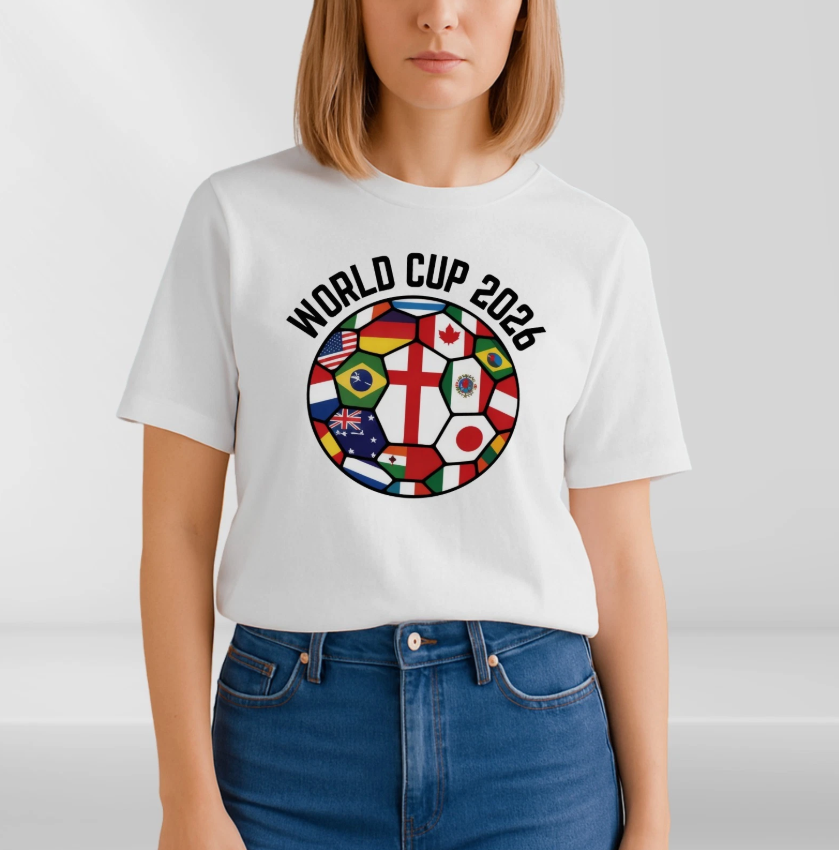 World Cup 2026 Football Shirt Flags Of The World Soccer Fan Graphic Tee