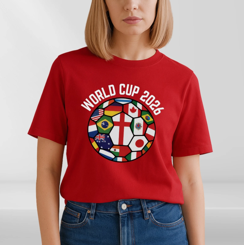 World Cup 2026 Football Shirt Flags Of The World Soccer Fan Graphic Tee