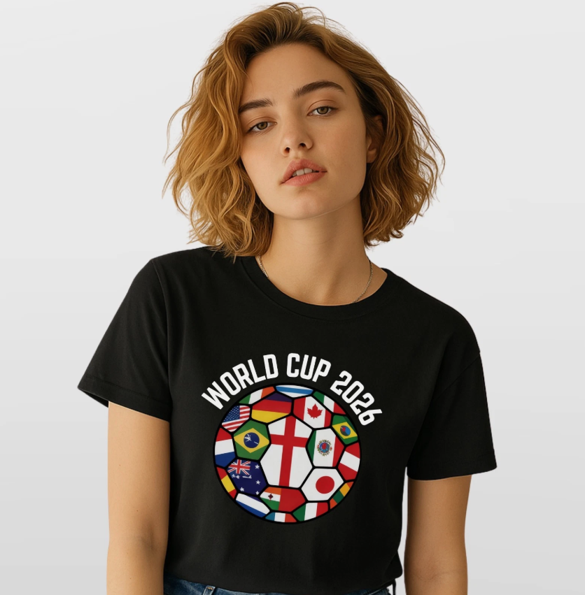 World Cup 2026 Football Shirt Flags Of The World Soccer Fan Graphic Tee