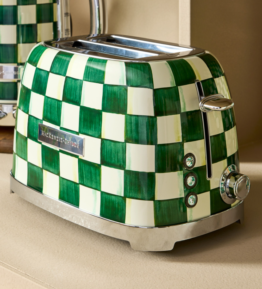 MacKenzie-Childs Emerald Check 2-Slice Toaster