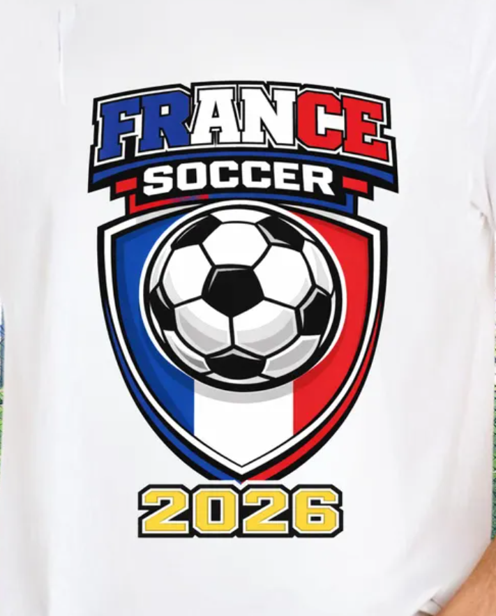 Personalized Soccer Shirt, World Cup 2026 Soccer Shirt, France Soccer 2026, World Cup Flag Soccer Ball T-shirt, World Cup Fan Tee