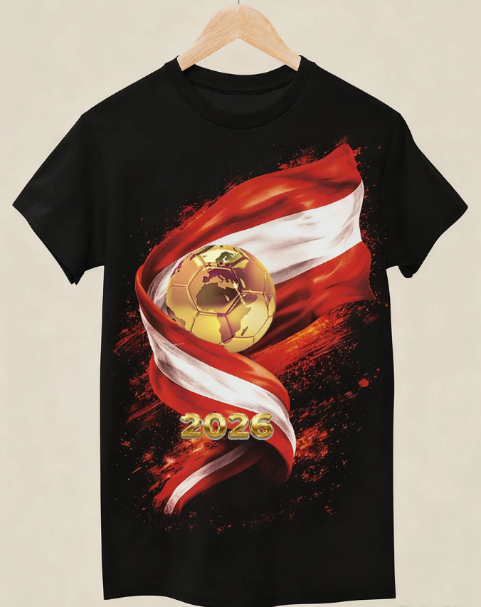 WC 2026 INSPIRED Cool Unisex Black T-Shirt - Austria