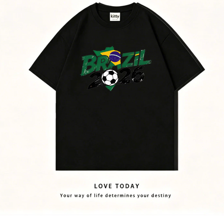 Street style in World Cup 2026, breathable T-shirt.