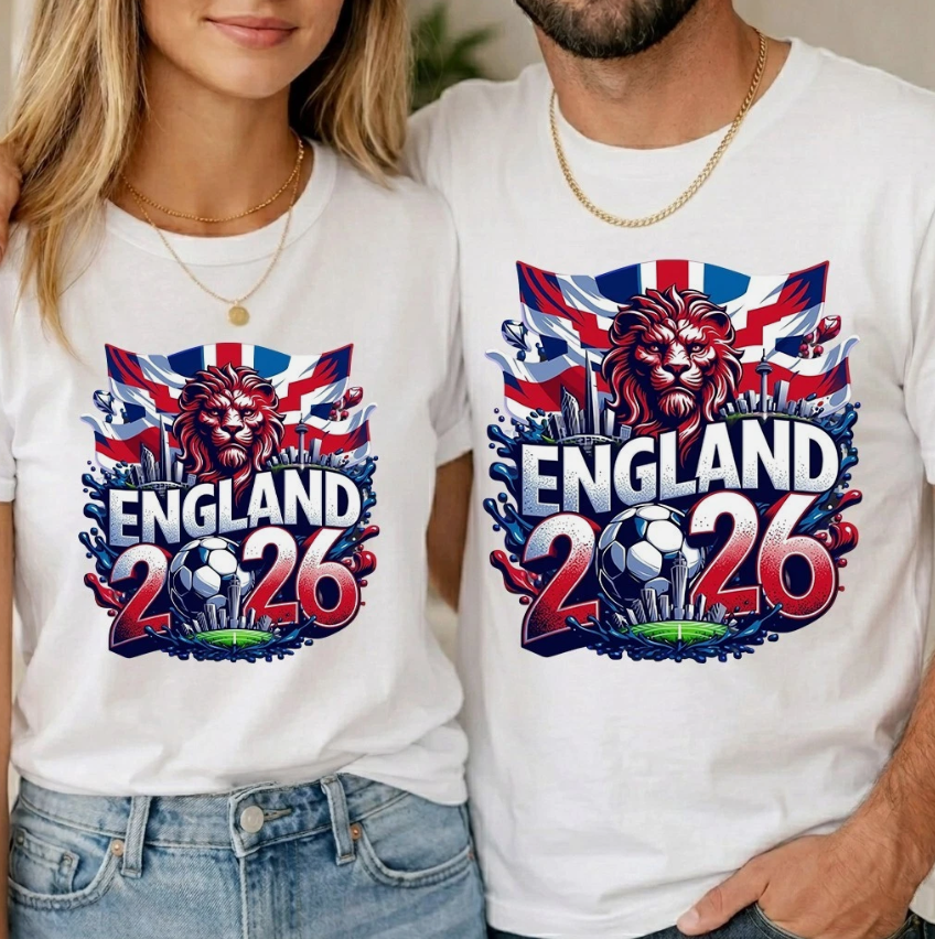 England Football World Cup 2026 Unisex Kids T-Shirt Soccer Game Tee Boys Girls