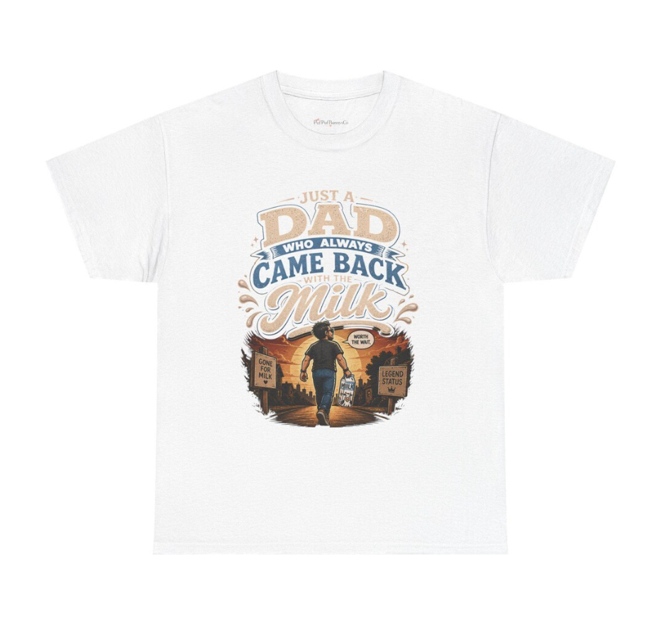 Dad Came Back With Milk Retro T-Shirt, Funny Father's Day Gift, Unisex Tee