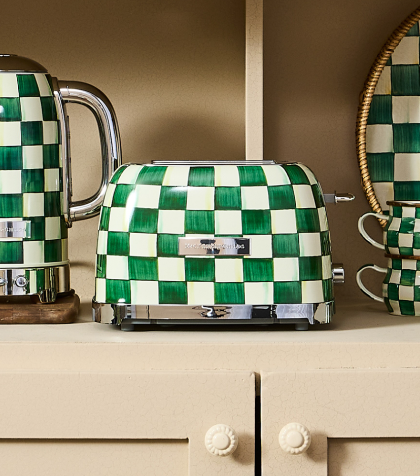 MacKenzie-Childs Emerald Check 2-Slice Toaster