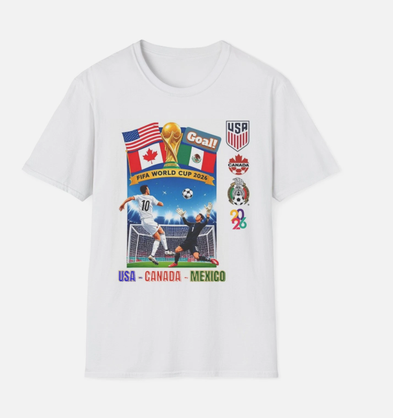 World Cup 2026 T shirt, Soccer FIFA Tee, United States, Canada, Mexico