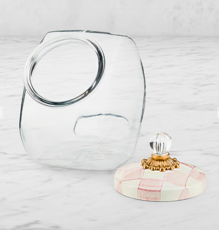 MacKenzie-Childs Rosy Check Cookie Jar