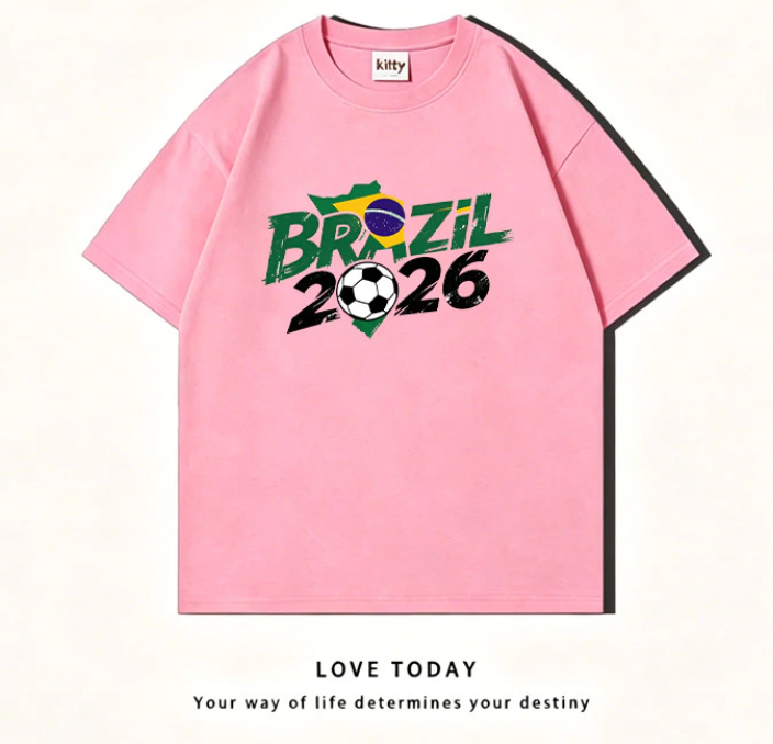 Street style in World Cup 2026, breathable T-shirt.
