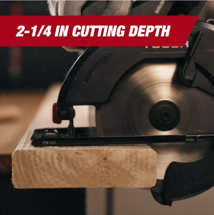 Hyper Tough 20V 6.5in. Brushless Circular saw, with 2.0Ah Battery Pack and Standard Charger, 41007.2