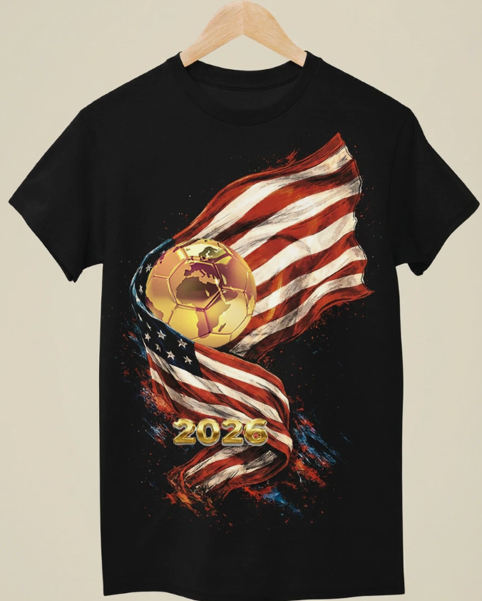 WC 2026 INSPIRED Cool Unisex Black T-Shirt - USA