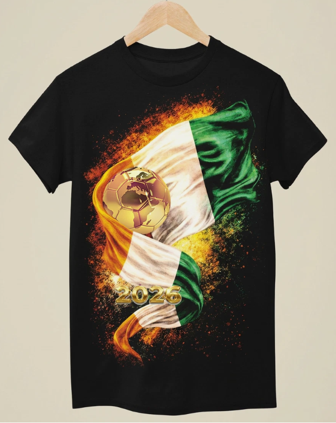 WC 2026 INSPIRED Cool Unisex Black T-Shirt - Ivory Coast