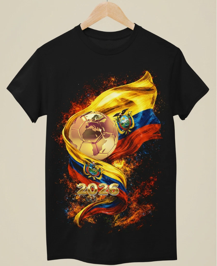 WC 2026 INSPIRED Cool Unisex Black T-Shirt - Ecuador