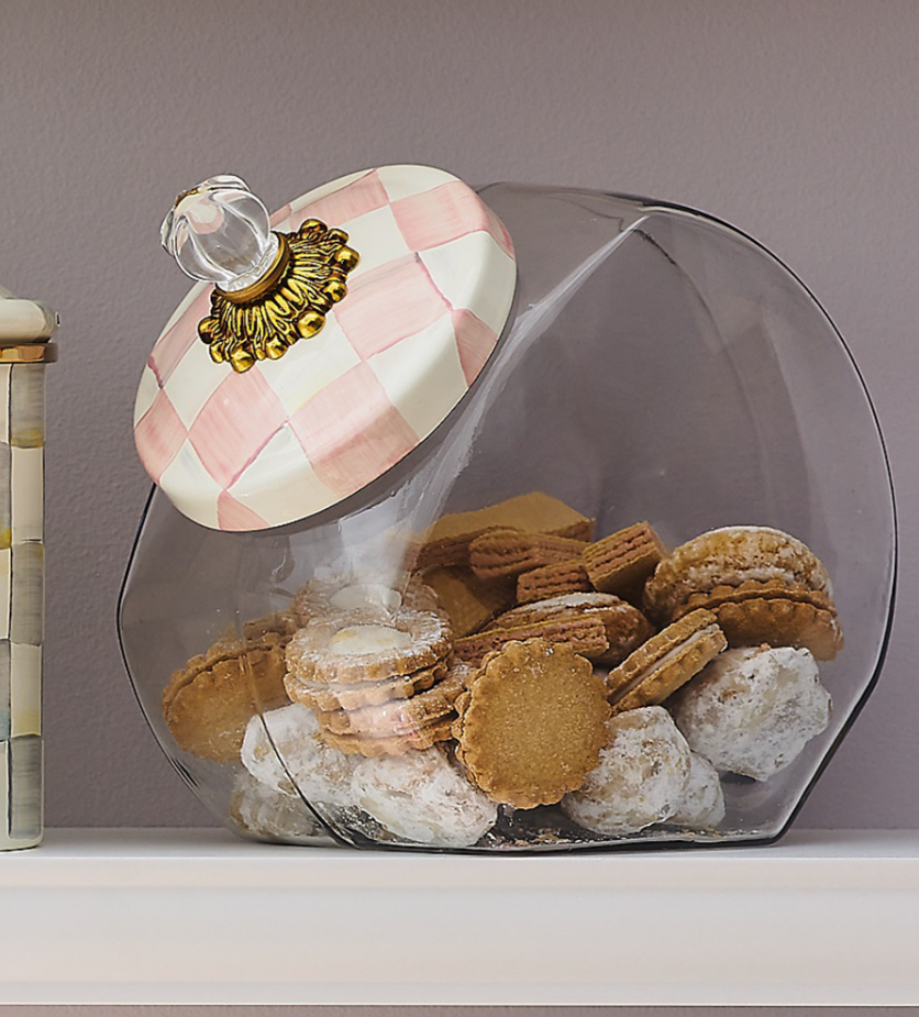 MacKenzie-Childs Rosy Check Cookie Jar