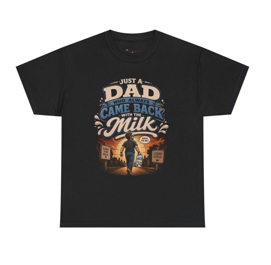 Dad Came Back With Milk Retro T-Shirt, Funny Father's Day Gift, Unisex Tee