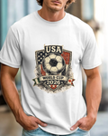 USA World Cup 2026 Soccer Crest T-Shirt | Vintage American Football Badge