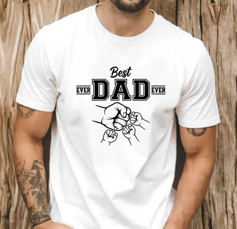 Best Dad Ever Shirt, Dad and Kids Fist Bump Tee, Father Day Gift, Gift From Kids, Dad Birthday Shirt, Matching Family Shirt